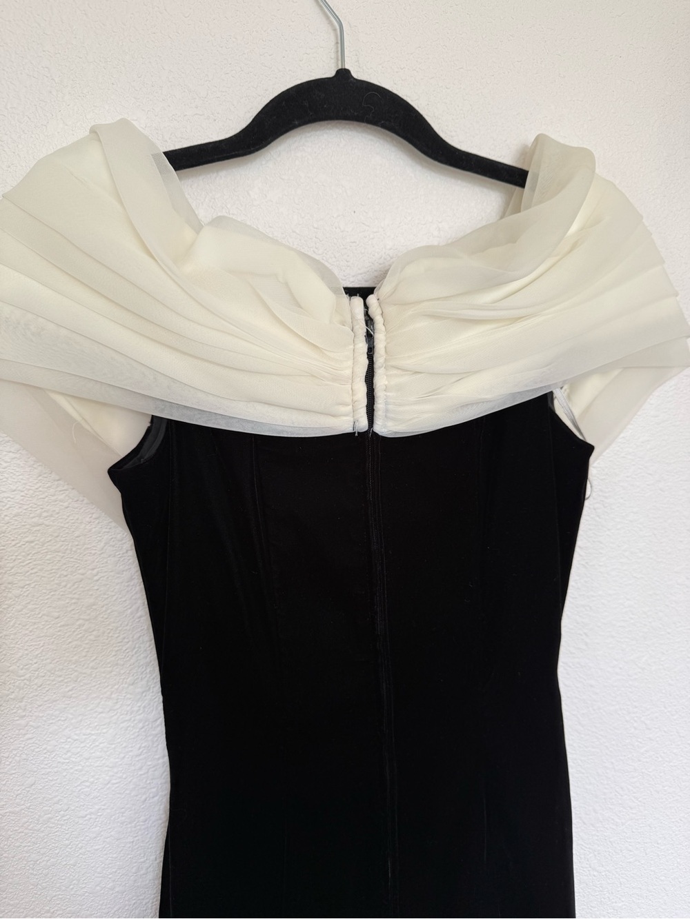Vintage Jessica McClintock Black White Rosette Gown Prom Formal 4 - Picture 7 of 10